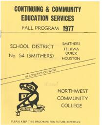 Continuing and Community Education Services : Fall Program, 1977