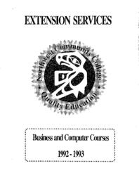 Extension Services : Business and Computer Courses, 1992-1993