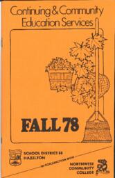 Continuing and Community Education Services : Fall 78