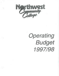 Northwest Community College: Operating budget 1997/98