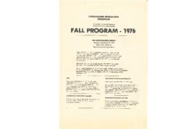 Continuing Education Program : Fall  Program, 1976
