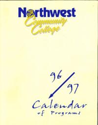 Northwest Community College 96/97 Calendar of Programs