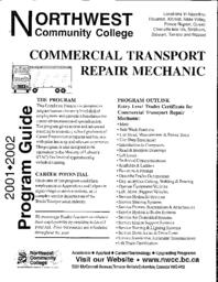 Commercial Transport Repair Mechanic Program Guide 2001-2002