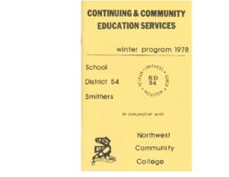 Continuing and Community Education Services : Winter Program 1978